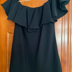 Ralph Lauren Polo Size 2 Black Off Shoulder Top